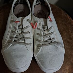 Hey Dude Cream Sneakers Minimalist Canvas Style